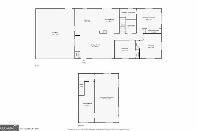 1492 Sagewood Cir, Stone Mountain, GA 30083 - view of room layout
