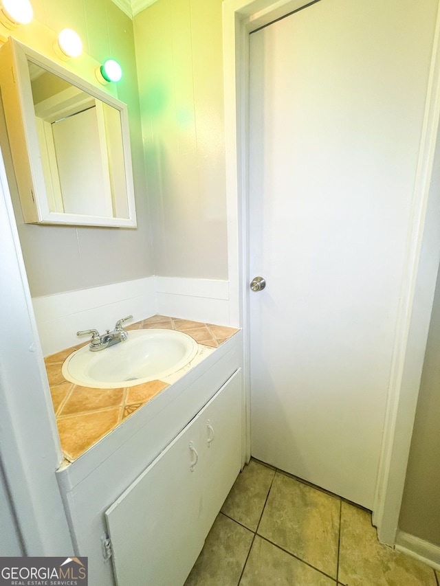 1191 Zoar Rd, Baxley, GA 31513 - bathroom with vanity and tile patterned flooring