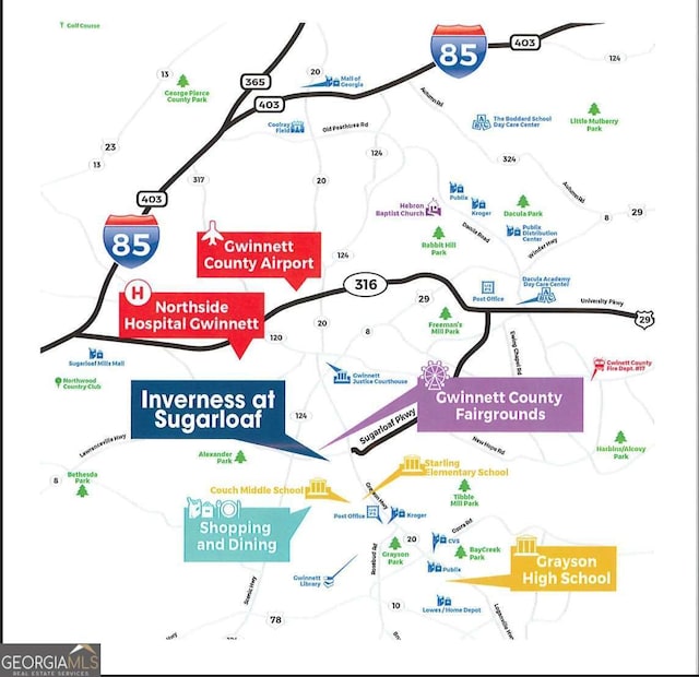 1404 Gray Branch Dr, Lawrenceville, GA 30045 - map of property / related area