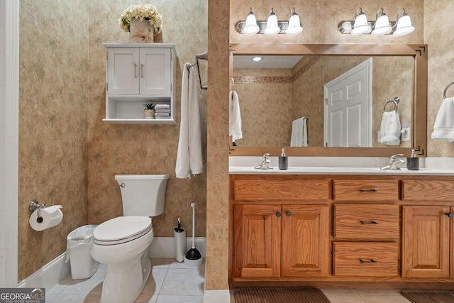 1724 Watercrest Way # G, Young Harris, GA 30582 - bathroom featuring tile patterned flooring, toilet, and double vanity