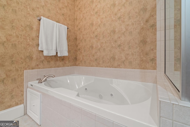 1724 Watercrest Way # G, Young Harris, GA 30582 - full bathroom with a tub with jets and wallpapered walls