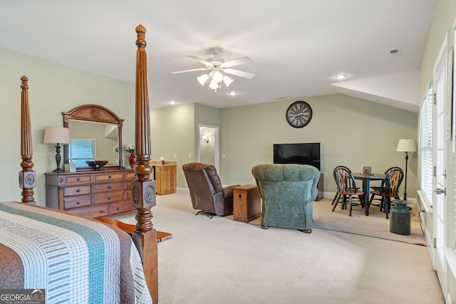 1724 Watercrest Way # G, Young Harris, GA 30582 - bedroom with light carpet, ceiling fan, and recessed lighting