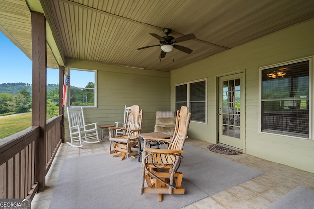 1724 Watercrest Way # G, Young Harris, GA 30582 - view of patio / terrace featuring a ceiling fan