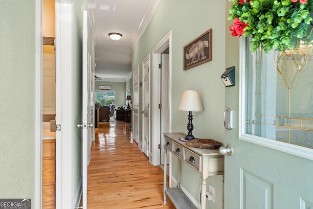 1724 Watercrest Way # G, Young Harris, GA 30582 - corridor featuring crown molding and light wood finished floors
