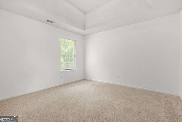 6799 Hill Creek Cv, Lithonia, GA 30058 - unfurnished room featuring light colored carpet, baseboards, and a tray ceiling