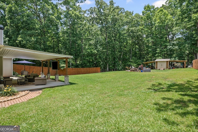 105 Paces Landing Trl, Newnan, GA 30263 - view of yard with outdoor lounge area and a patio area