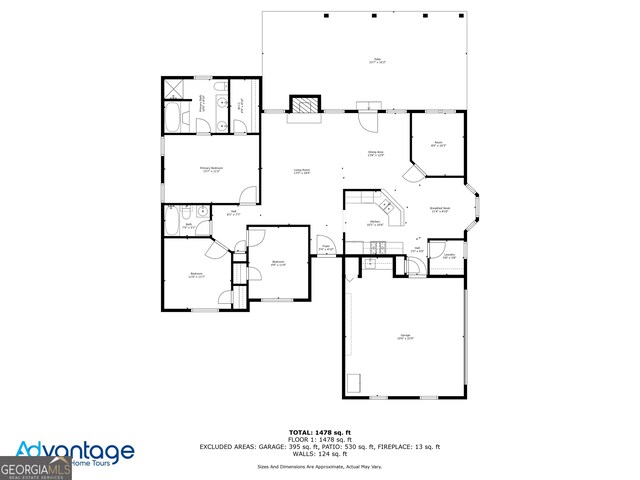 105 Paces Landing Trl, Newnan, GA 30263 - floor plan / room layout