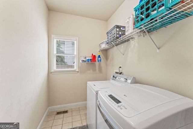 412 Mill Stream Way, Woodstock, GA 30188 - laundry room with independent washer and dryer and light tile patterned floors