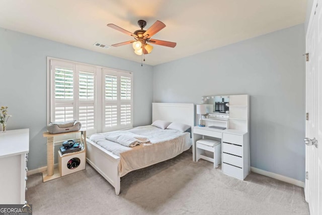 412 Mill Stream Way, Woodstock, GA 30188 - bedroom featuring light carpet and a ceiling fan