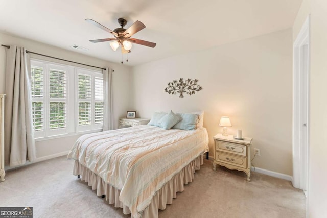 412 Mill Stream Way, Woodstock, GA 30188 - bedroom featuring light colored carpet and ceiling fan