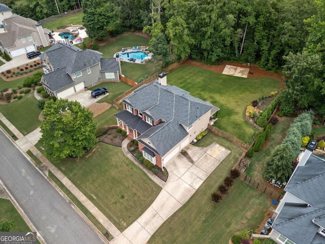 412 Mill Stream Way, Woodstock, GA 30188 - aerial overview of property's location featuring a pool area