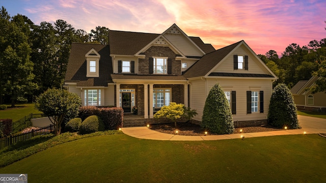 55 Jolie Ln, Sharpsburg, GA 30277 - craftsman inspired home with stone siding and covered porch