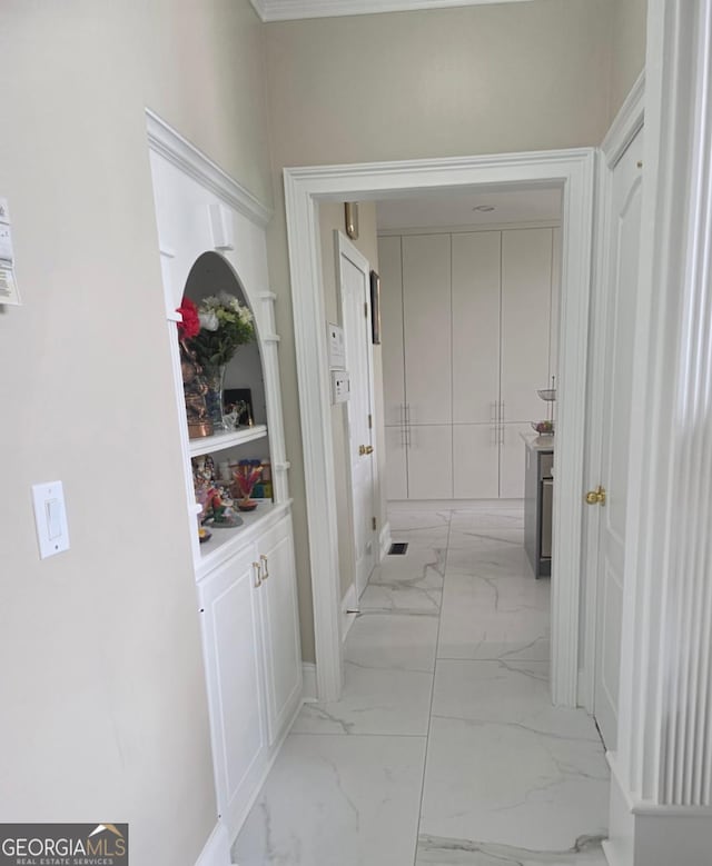 413 Canterbury Way, Jonesboro, GA 30236 - hall with light marble finish floors and baseboards