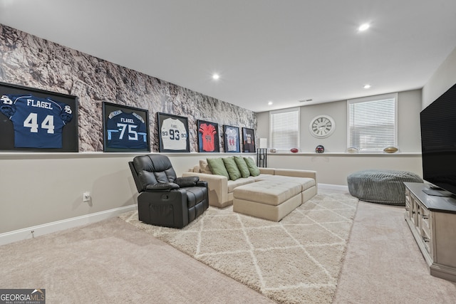 2118 Harmony Dr, Canton, GA 30115 - carpeted living room with recessed lighting