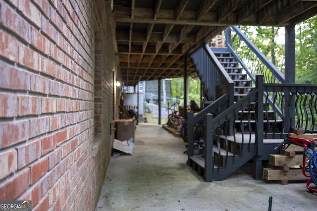 323 Mccartan Trl, Clarkesville, GA 30523 - view of patio featuring stairway