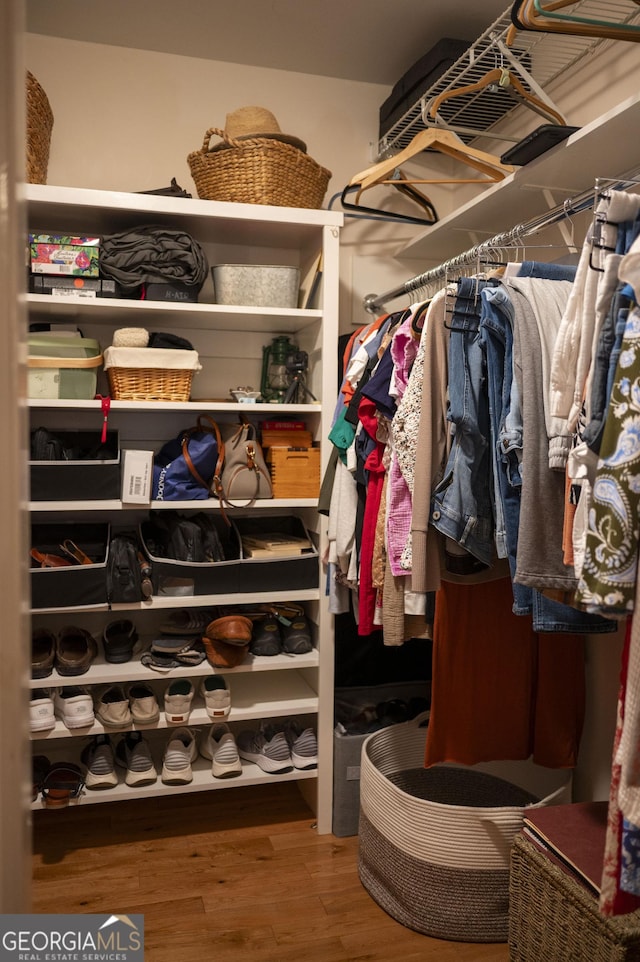 323 Mccartan Trl, Clarkesville, GA 30523 - walk in closet with wood finished floors