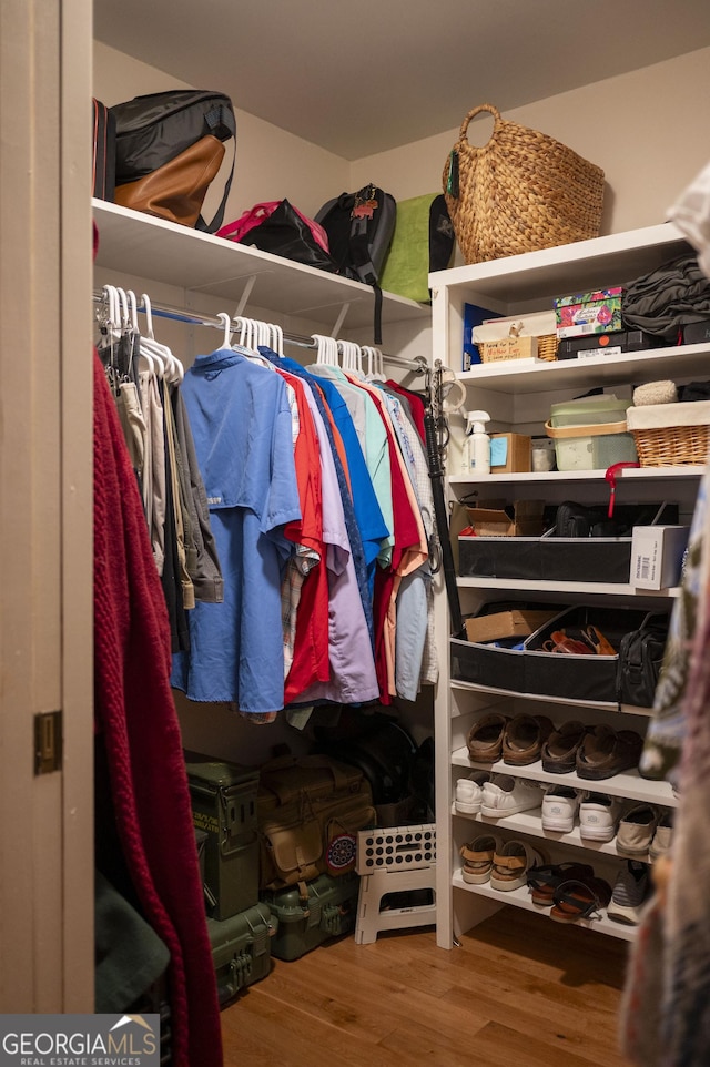 323 Mccartan Trl, Clarkesville, GA 30523 - walk in closet with wood finished floors