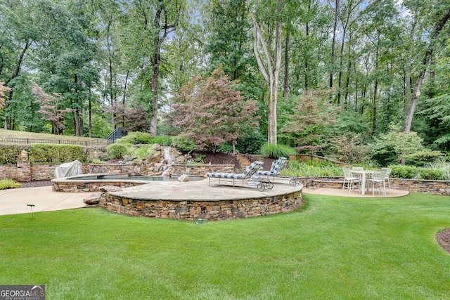114 Trinity Hollow Dr, Canton, GA 30115 - view of yard featuring a patio area and a hot tub