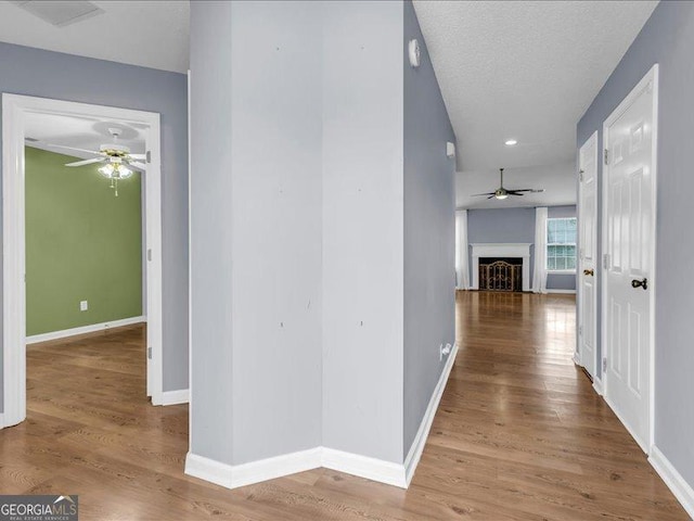 4517 Baker Grove Rd NW, Acworth, GA 30101 - hall with wood finished floors and recessed lighting