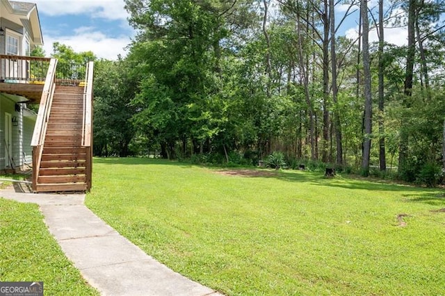 76 Vaughn NE, Cartersville, GA 30121 - view of green lawn with stairs