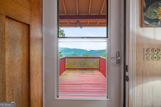 254 Rue Ln, Clayton, GA 30525 - doorway with a mountain view and healthy amount of natural light