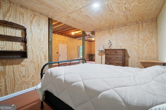 254 Rue Ln, Clayton, GA 30525 - bedroom with wood walls