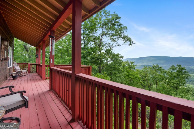 254 Rue Ln, Clayton, GA 30525 - deck featuring a mountain view