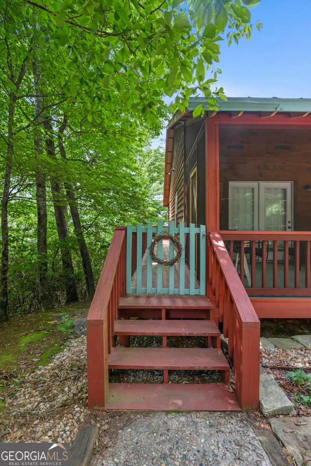 254 Rue Ln, Clayton, GA 30525 - view of wooden deck