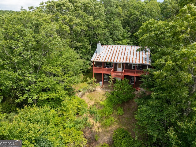 254 Rue Ln, Clayton, GA 30525 - aerial view of property and surrounding area featuring a forest