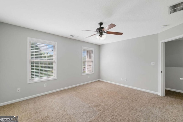 174 Randall Dr, Rockmart, GA 30153 - carpeted spare room featuring a ceiling fan and baseboards