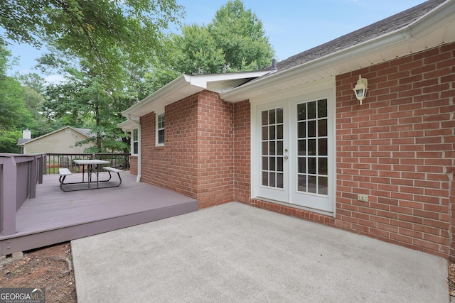 602 Pine Knoll Ct, Mcdonough, GA 30252 - view of patio / terrace featuring french doors, a deck, and outdoor dining space