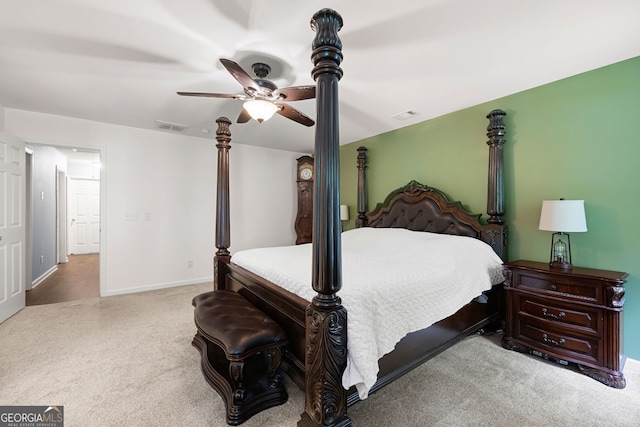784 Crestworth Xing, Powder Springs, GA 30127 - carpeted bedroom with ceiling fan and baseboards