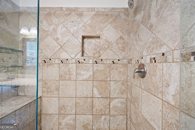 784 Crestworth Xing, Powder Springs, GA 30127 - bathroom featuring a tile shower