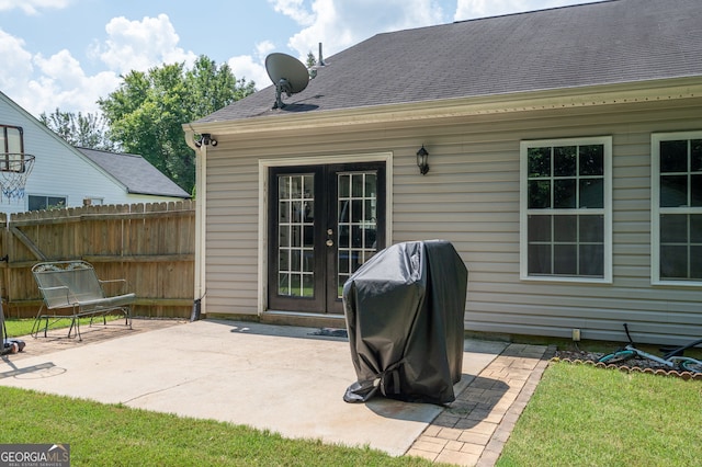 784 Crestworth Xing, Powder Springs, GA 30127 - view of patio / terrace with french doors and a grill