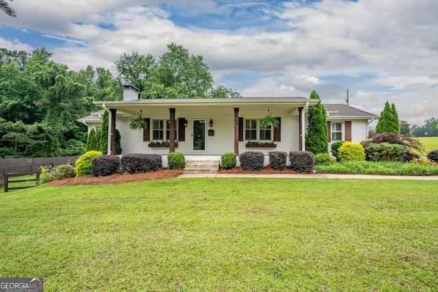 4067 Mason Creek Rd, Winston, GA 30187 - ranch-style home with a chimney and a porch
