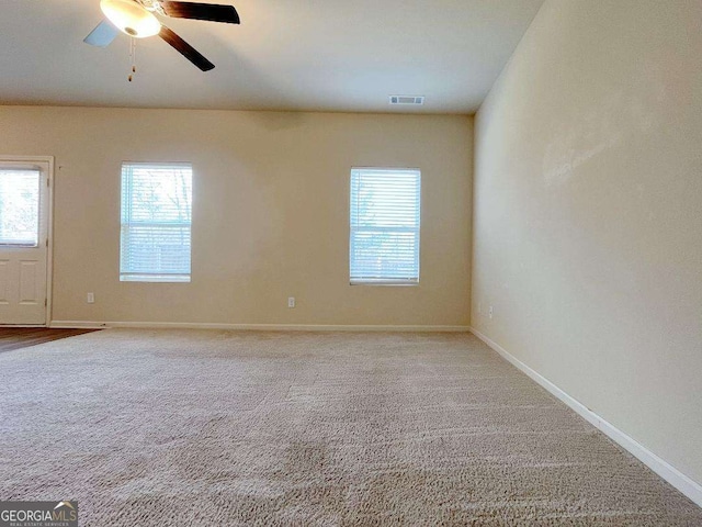 279 Darling Ln, Pendergrass, GA 30567 - spare room with plenty of natural light, carpet, and a ceiling fan