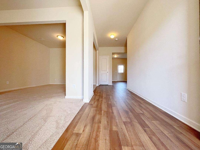 279 Darling Ln, Pendergrass, GA 30567 - corridor with wood finished floors and baseboards