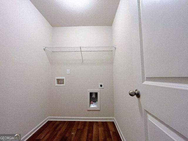 279 Darling Ln, Pendergrass, GA 30567 - laundry area with hookup for an electric dryer, hookup for a washing machine, and dark wood finished floors