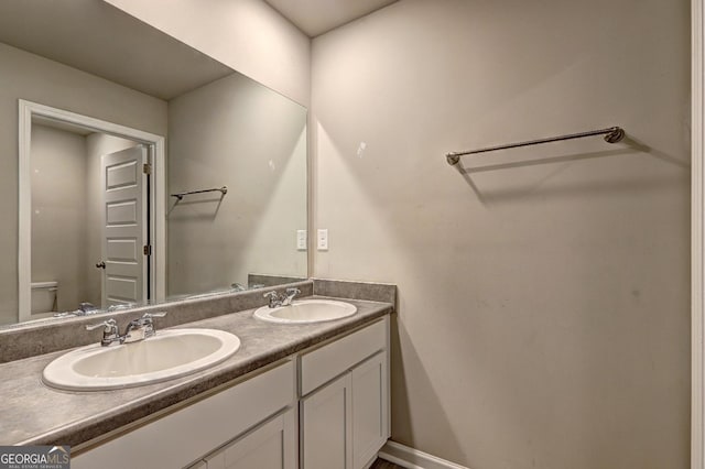 237 Cranapple Ln, Mcdonough, GA 30253 - full bath featuring double vanity and toilet