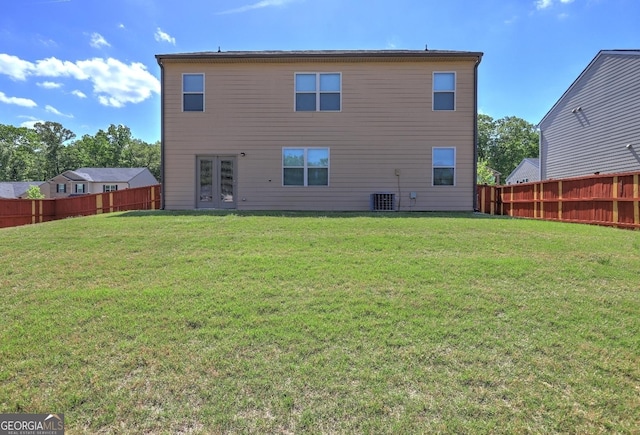 237 Cranapple Ln, Mcdonough, GA 30253 - back of property with french doors and central air condition unit