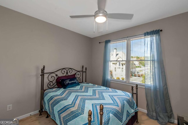5810 Old Mill Trce, Lithonia, GA 30038 - bedroom featuring carpet flooring, baseboards, and ceiling fan