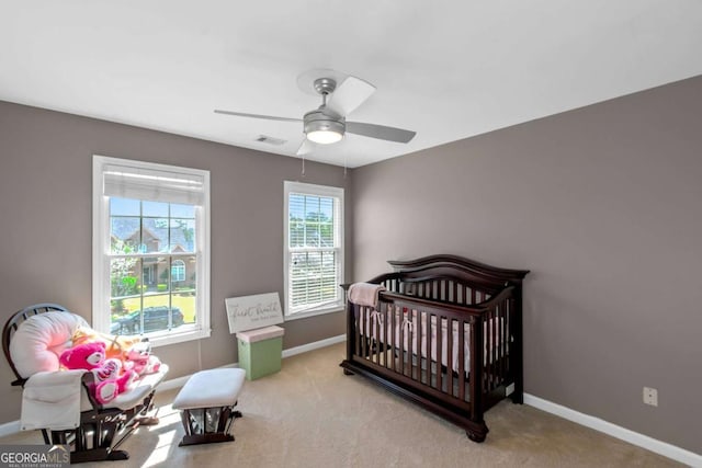 5810 Old Mill Trce, Lithonia, GA 30038 - carpeted bedroom featuring baseboards and ceiling fan