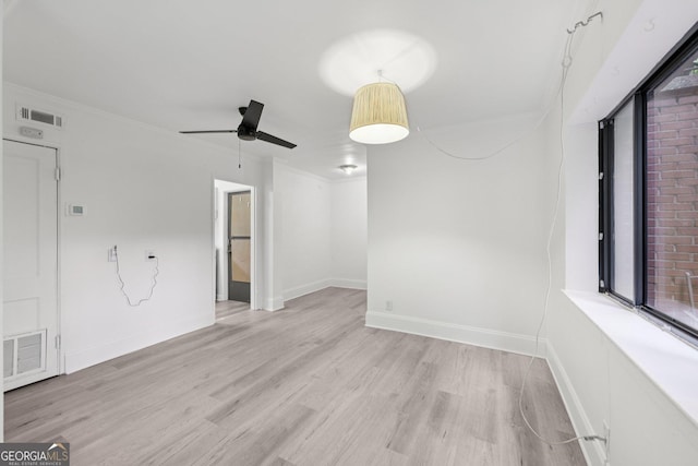 330 3rd St NE Apt 1, Atlanta, GA 30308 - spare room with ceiling fan and light wood finished floors