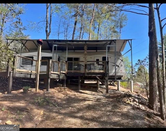 22 Nob Hill Rdg, Cleveland, GA 30528 - rear view of property featuring a wooden deck