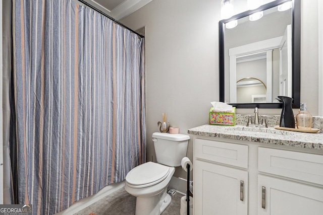 2441 Waterside Dr, Monroe, GA 30655 - bathroom featuring vanity, toilet, and tile patterned floors