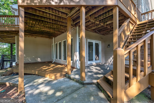 1650 Vintage Club Dr, Greensboro, GA 30642 - view of patio with stairway and a deck