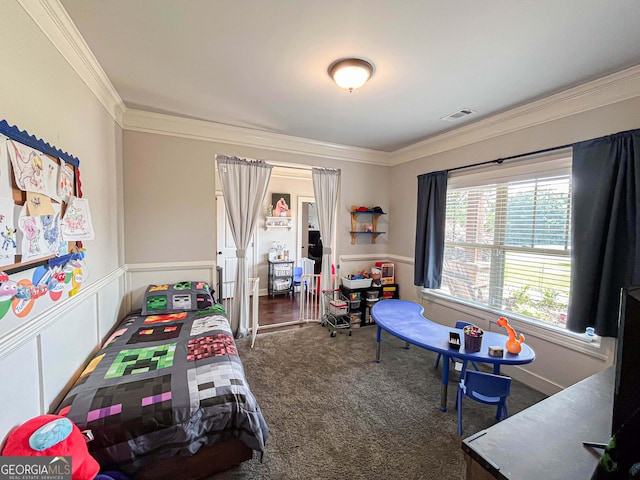 125 Kayla Ct, Locust Grove, GA 30248 - bedroom featuring crown molding and carpet floors