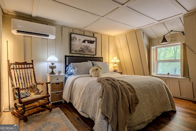196 Elm St, Menlo, GA 30731 - bedroom featuring a wall mounted AC and wood finished floors