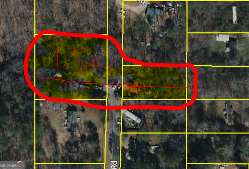 218 Helen Rd, Covington, GA 30016 - map of property location with property parcel outlined