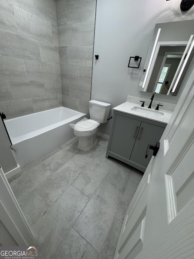 1340 Stoneleigh Way, Stone Mountain, GA 30088 - bathroom featuring vanity and shower / bath combination